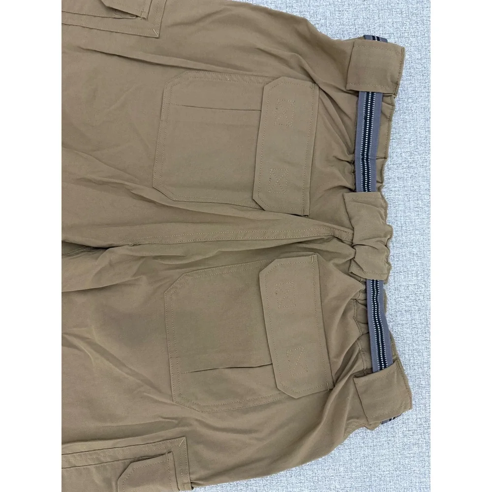 NWOT Duluth Trading Co Mens Tan Nylon Spandex Cargo Pants with Belt LX30